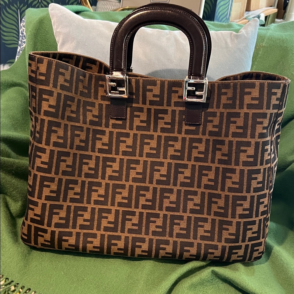 Authentic Vintage Fendi Zucca Print Tote